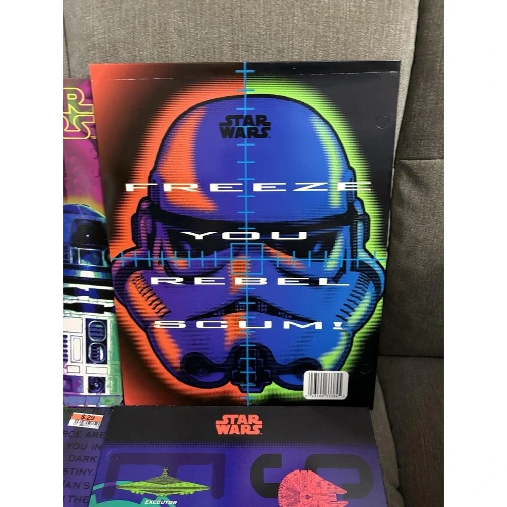 Vtg 1996 NOS Mead Star Wars 12x9 Portfolio School 4 Folder Lot read UNPUNCHED
